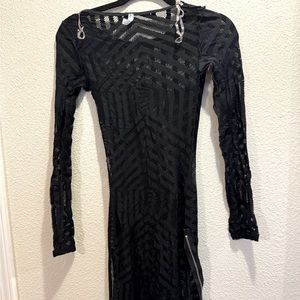 Black perforated Dress M